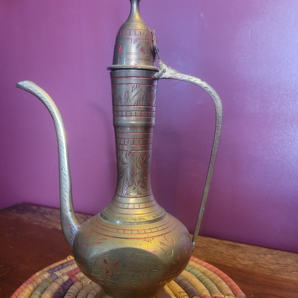 Vintage Brass Indian Teapot
